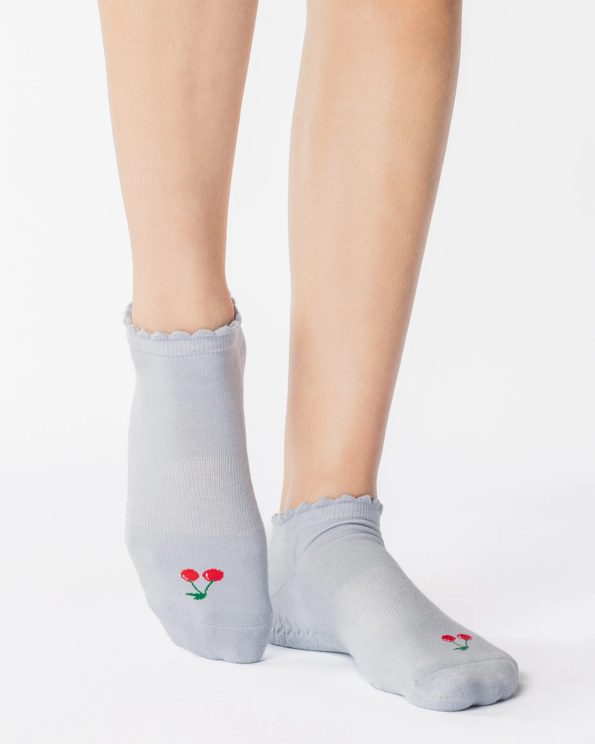 Cherry Full Foot Grip Sock
