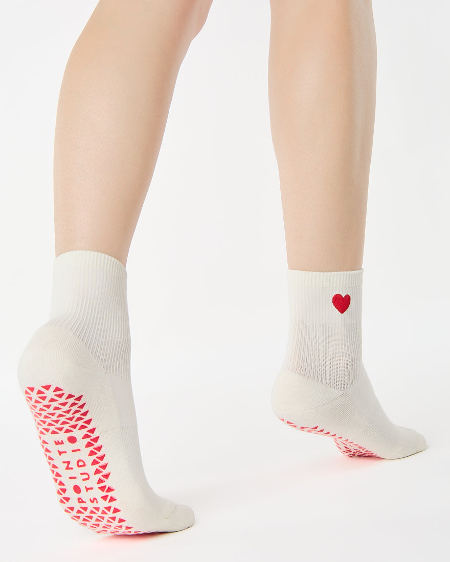 Heart Ankle Grip Sock
