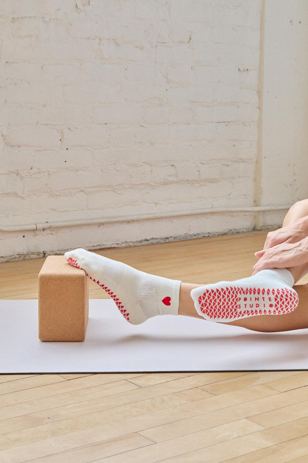 Heart Ankle Grip Sock