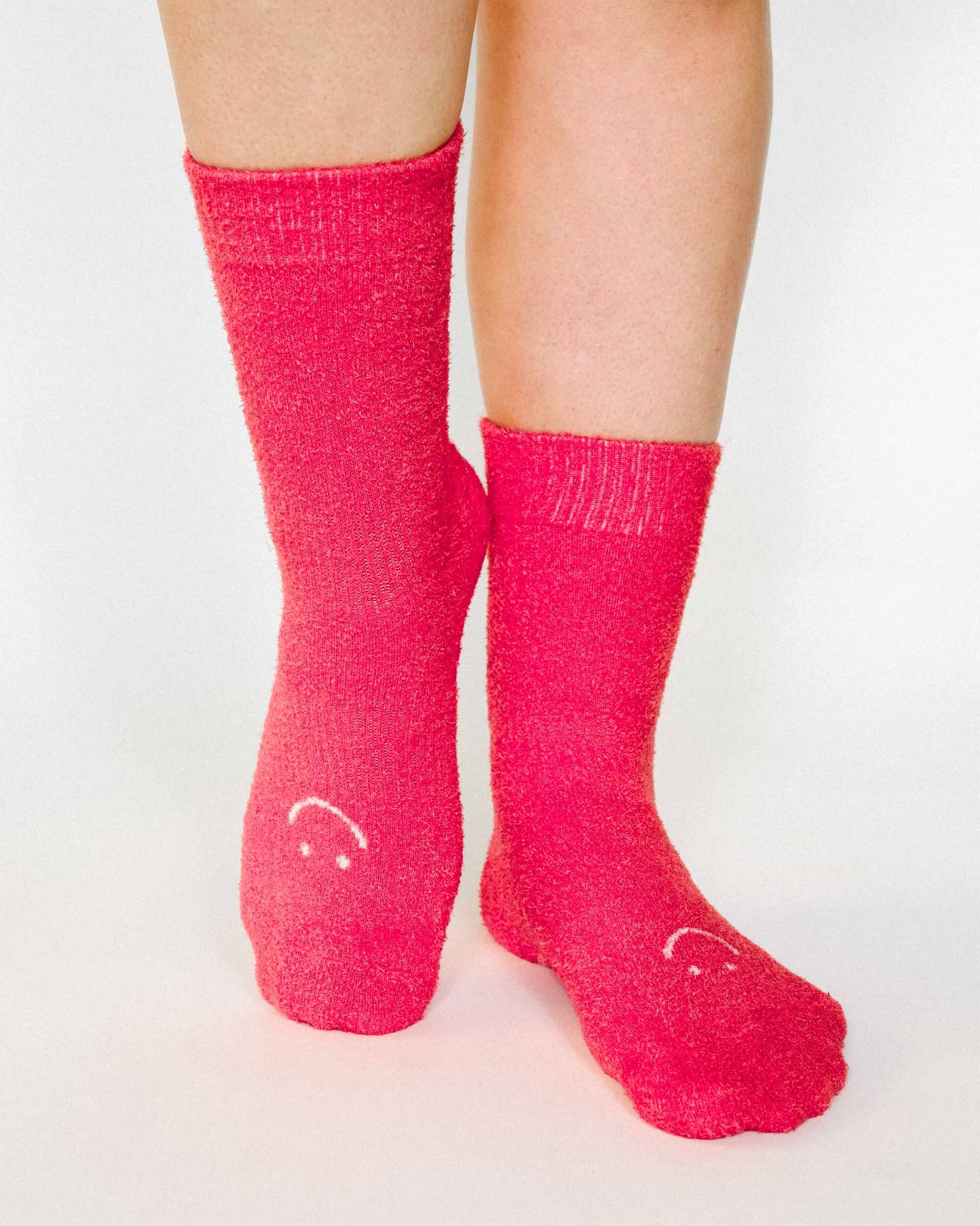 Happy Cloud Cozy Crew Grip Sock