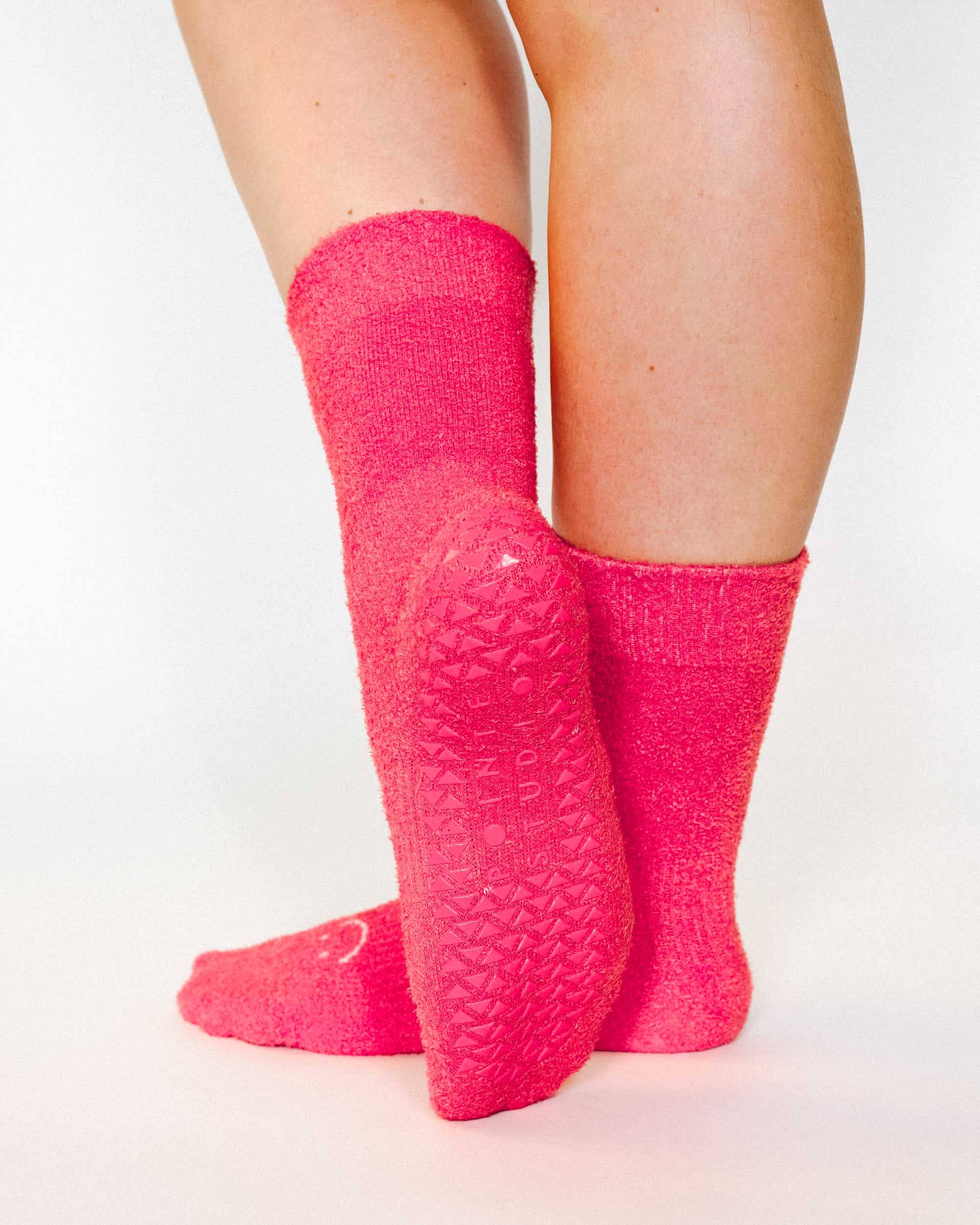 Happy Cloud Cozy Crew Grip Sock