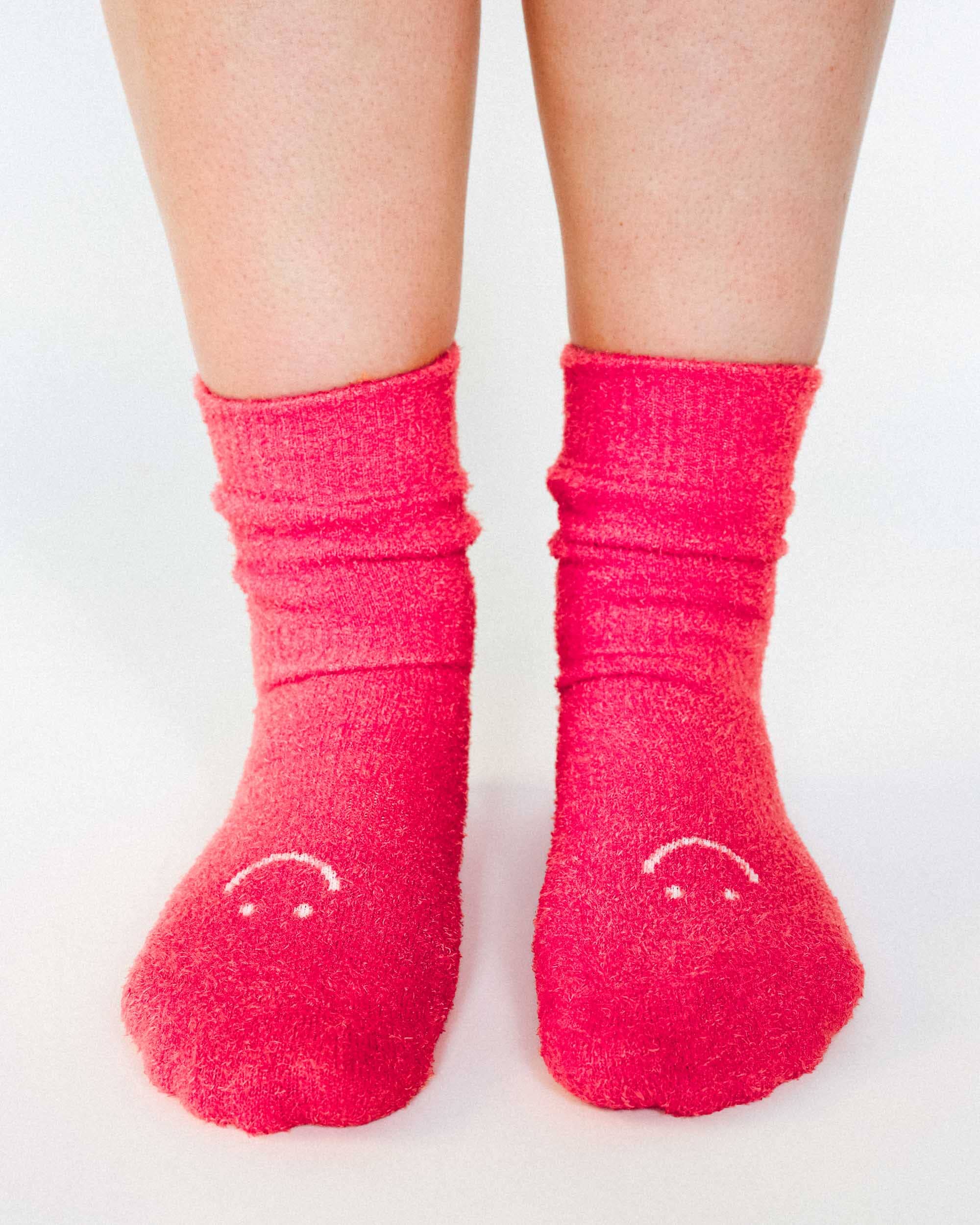 Happy Cloud Cozy Crew Grip Sock