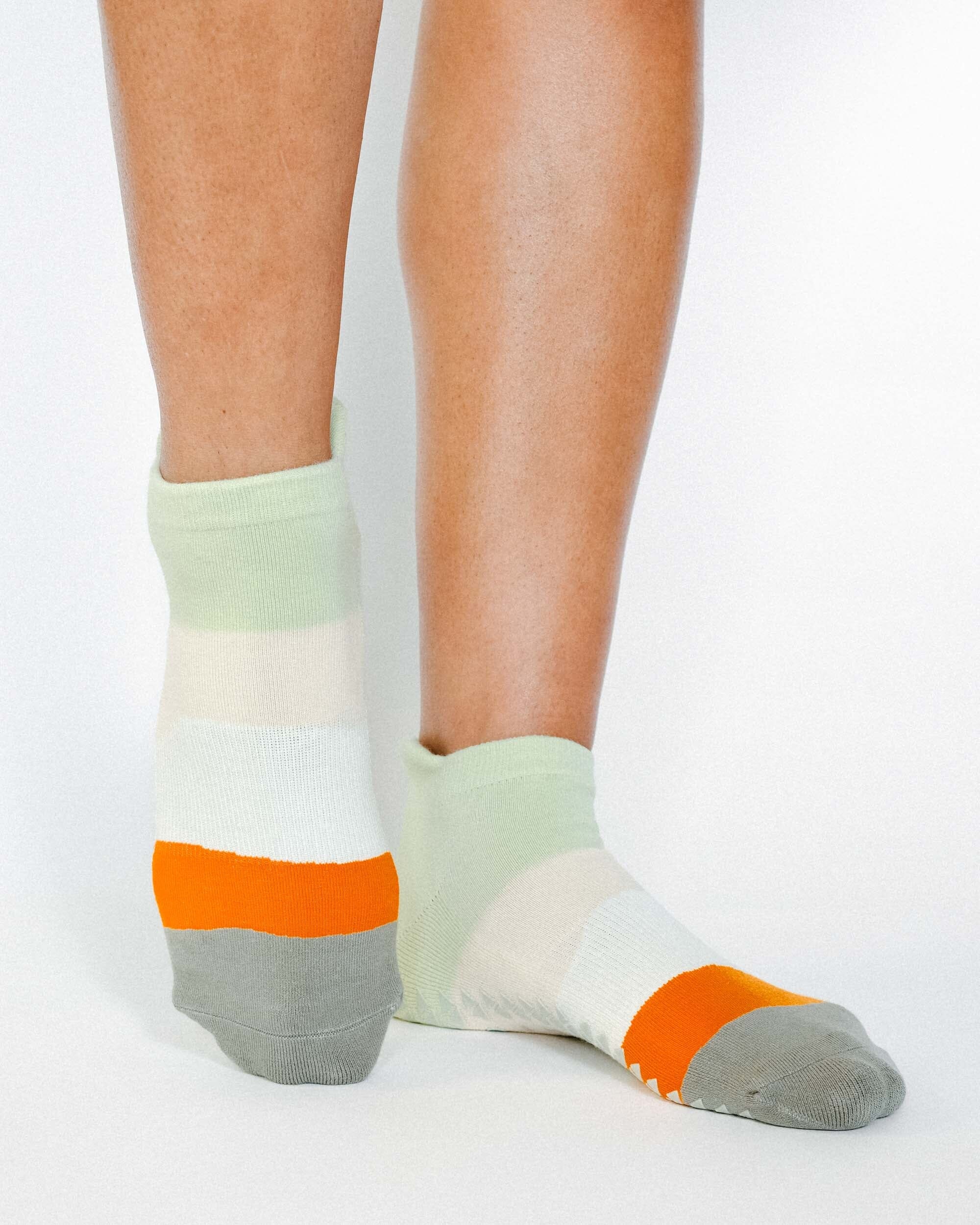 Layered Stripe Full Foot Grip Sock