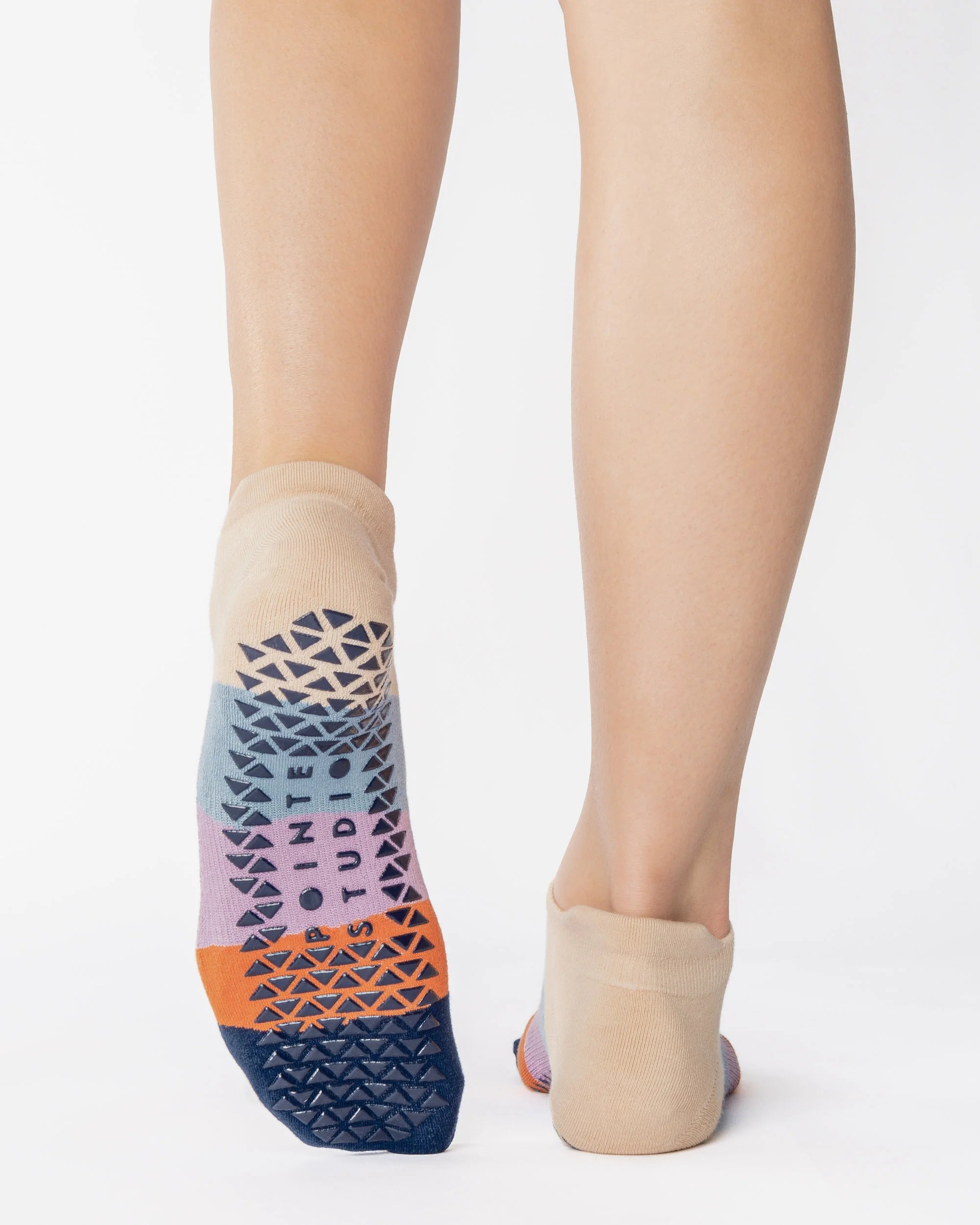 Layered Striped Full Foot Grip Sock